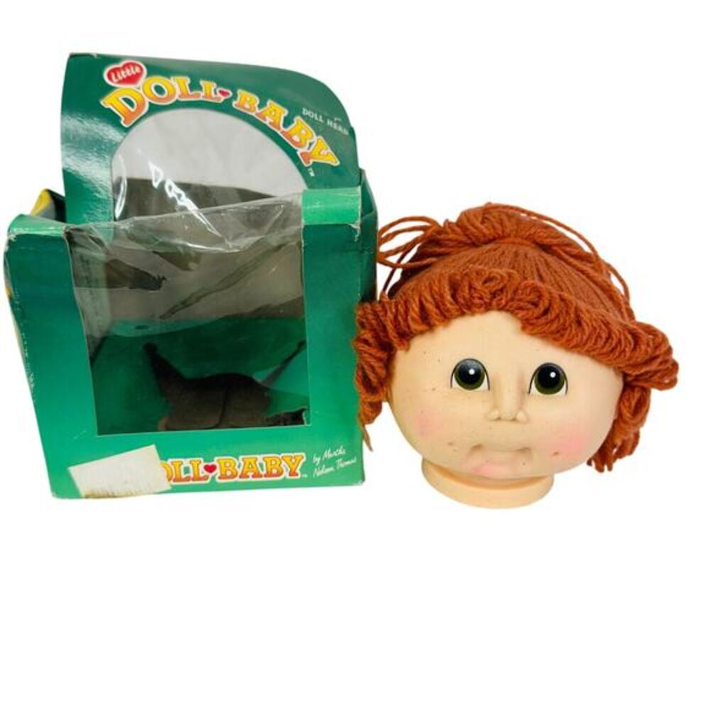 5 for $25| Original Doll Baby Doll Head by Martha Nelson Red Brown Ponytail